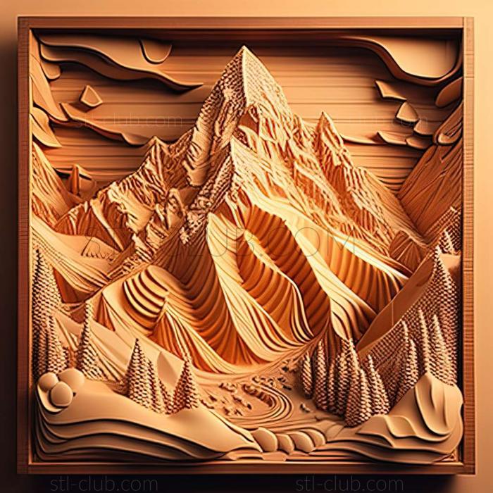 3D model holy mountain (STL)